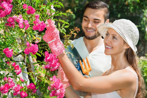 Recycling and waste separation in an Elmstead garden project